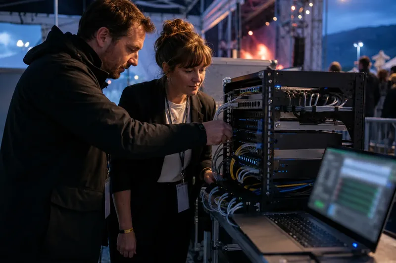 novoSYS Technikteam betreut die Event-WLAN-Infrastruktur eines Schweizer Grossanlasses